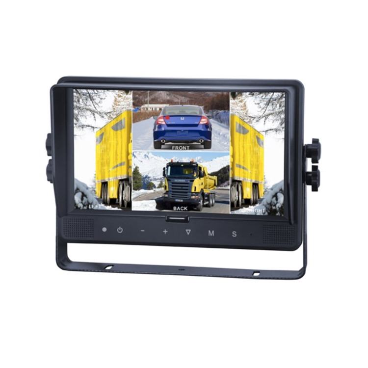 Camecho 9 pouces TFT LCD moniteur de voiture 4 écran divisé appuie-tête  moniteur de recul avec connecteurs RCA 6 Mode affichage télécommande 